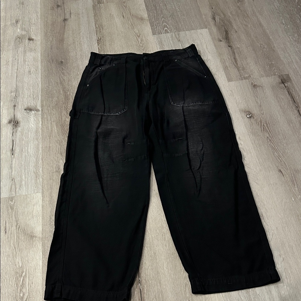 Free People Black Boyfriend Jeans